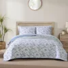 Pen and Ink Palm Reversible 2-Piece Twin Quilt Set