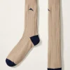 Ribbed Crew Socks