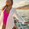Shoreline Cotton Boyfriend Beach Shirt