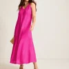 St. Lucia Linen-Blend Bias-Cut Coverup Dress