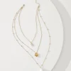Tidal Treasure Floral Charm Layered Necklace