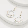 Tidal Treasure Mother of Pearl Disc Statement Earrings