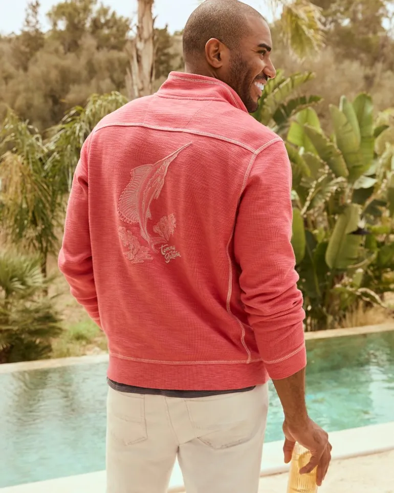 Tobago Bay Marlin Splash Half-Zip Sweatshirt