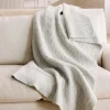 Treillage Grey Knit Throw
