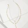 Tropical Blooms Hibiscus Charm Layered Necklace