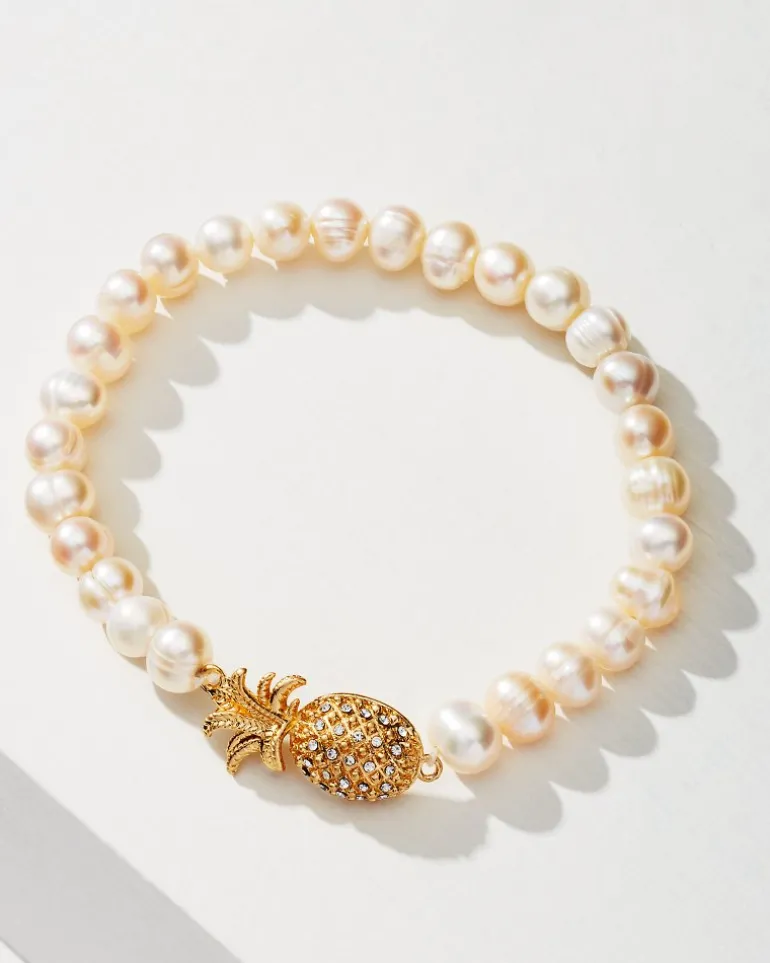 Tropical Blooms Pearl Stretch Bracelet
