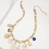 Tropical Blooms Statement Charm Necklace