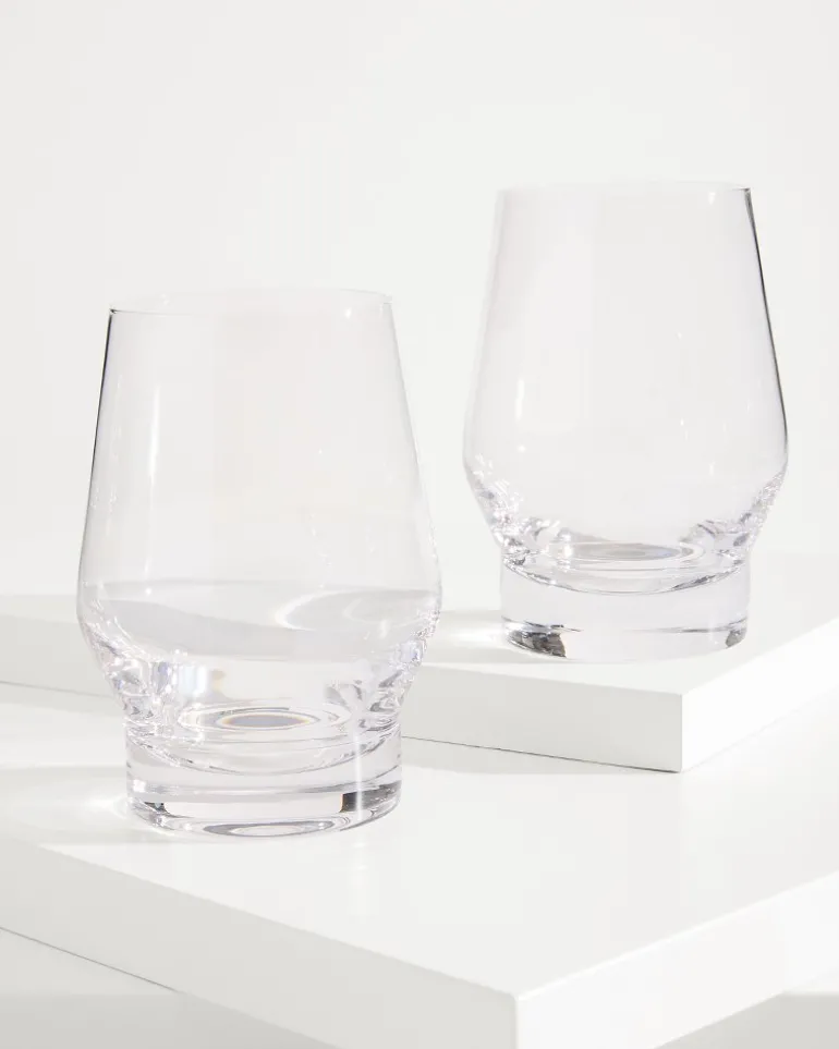 Viski® Heavy Base Crystal Whiskey Glasses - Set of 2