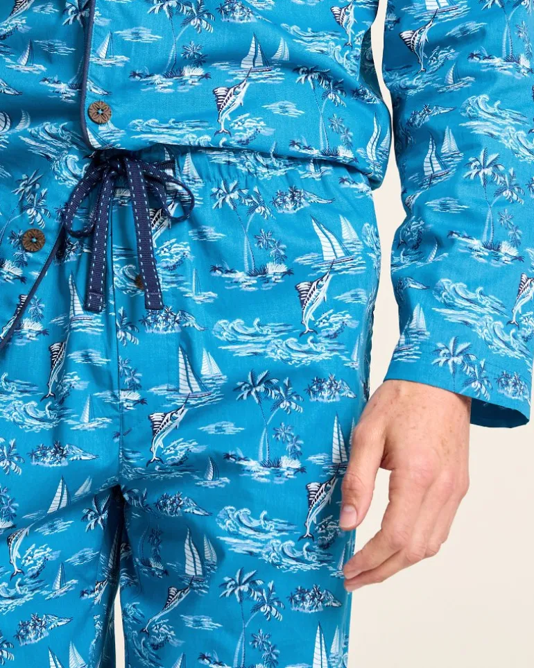 Woven Long Sleeve & Pants Pajama Set